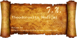 Theodorovits Noémi névjegykártya
