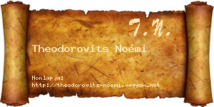 Theodorovits Noémi névjegykártya