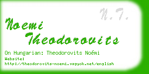 noemi theodorovits business card