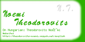 noemi theodorovits business card